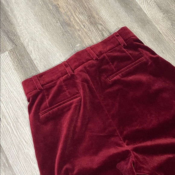 The Kooples Women's Velvet Carrot Pants Burgundy color size 34 France US size 2 - Picture 8 of 16
